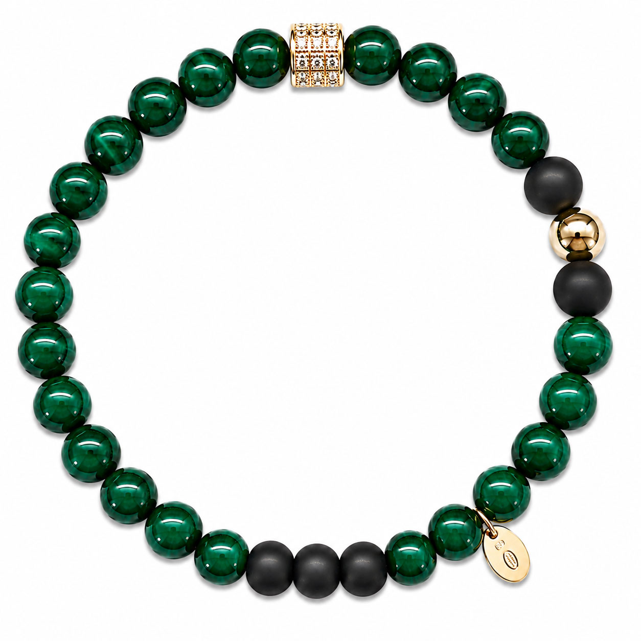 Bracciale elastico in argento dorato - Reiko