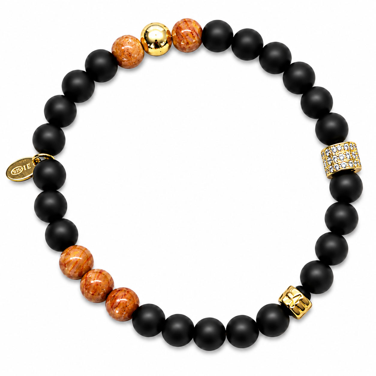Bracciale elastico in argento  dorato - Reiko