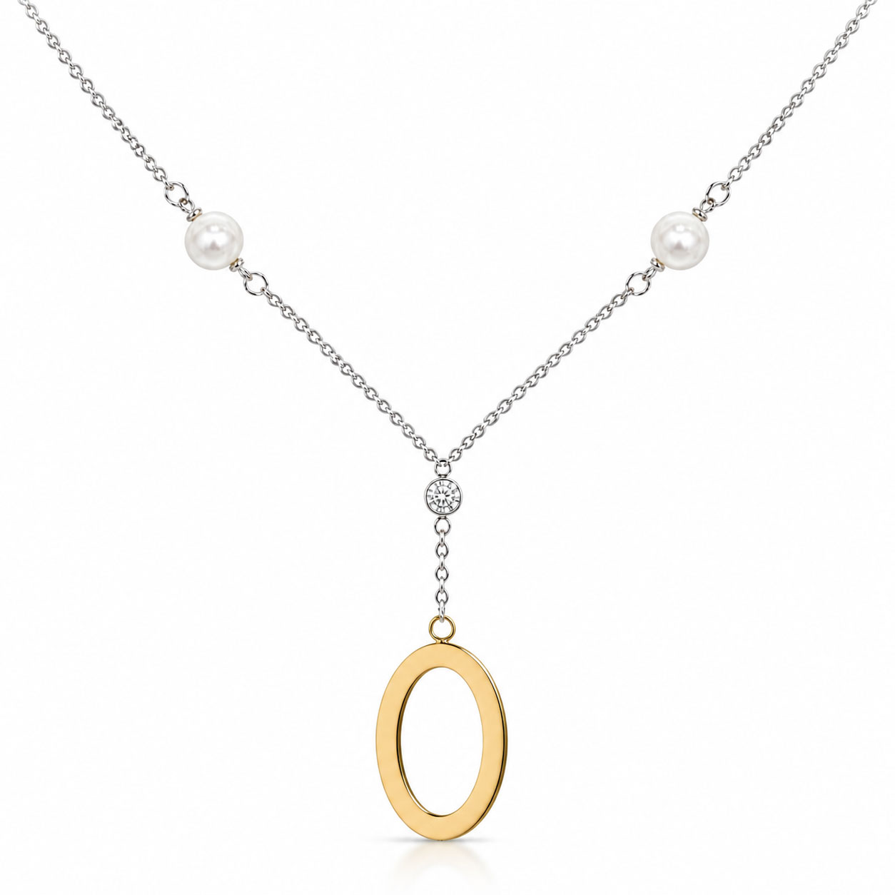 Collana Perle e Cerchio Bicolore - Apple & Cherry